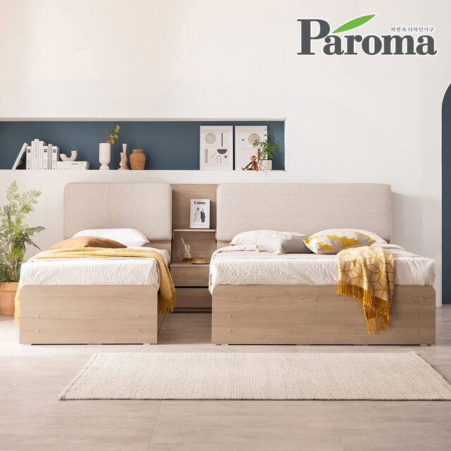 파로마-파로마 그리나 LED 수납침대 서랍형 호텔식 침대 프레임 SS Q