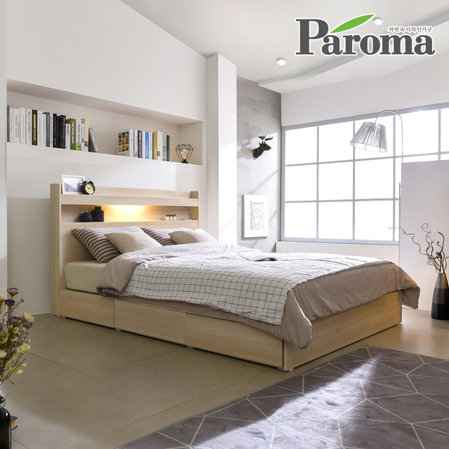 파로마-파로마 아너 LED 수납침대 서랍형 침대 퀸 Q 기본형